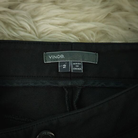 Vince Size 2 Gray Button Zip Closure Slim Skinny Knit Ankle Legging Pants - Picture 4 of 5